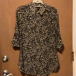 Blouse:  Oversized Button Down, Print